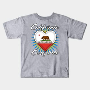 California Caregiver (white font) Kids T-Shirt